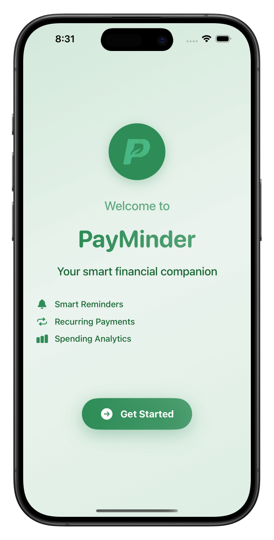 PayMinder App Screenshot